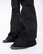 Raw bootcut black denim