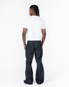 Raw bootcut black denim