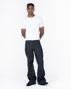 Raw bootcut black denim