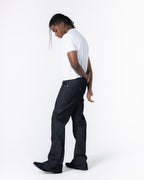 Raw bootcut black denim