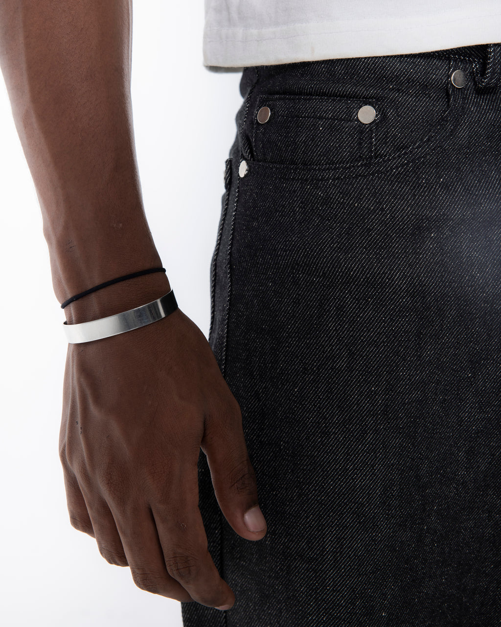 Raw bootcut black denim