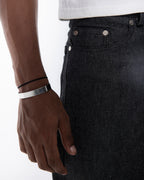 Raw bootcut black denim