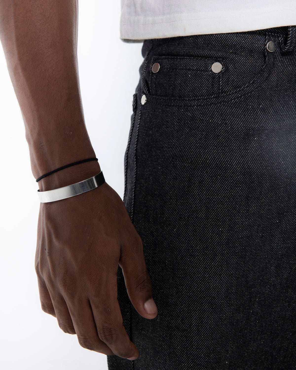 Raw bootcut black denim