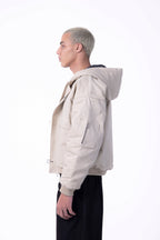 Fireman hood bomber jacket