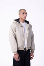 Fireman hood bomber jacket