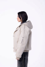 Fireman hood bomber jacket
